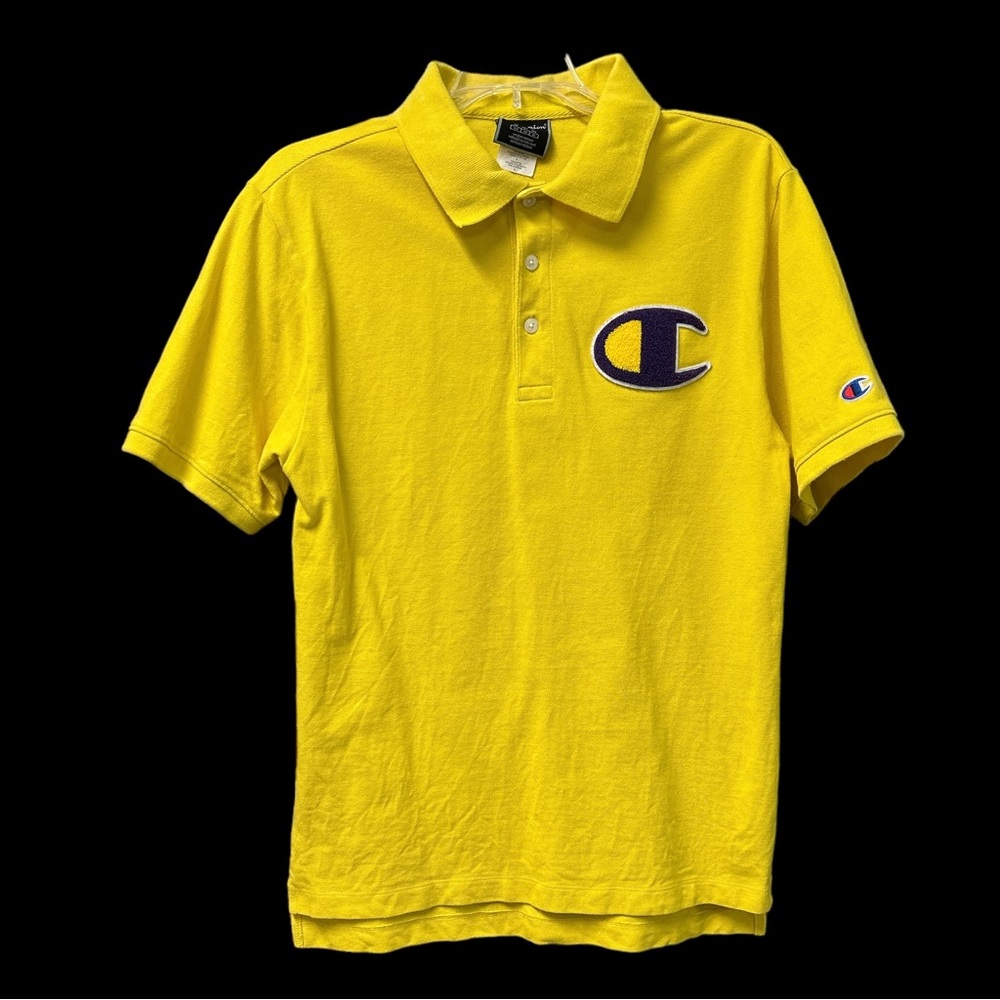 Champion Men’s Short Sleeve 100% Cotton Polo Shirt Size Small